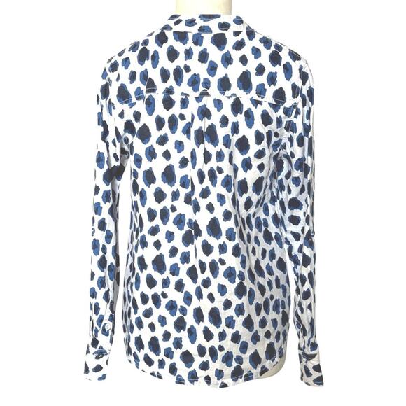 Boden Women's Size 4P Dolores Top Linen Button Down Shirt Animal Print - Picture 5 of 9
